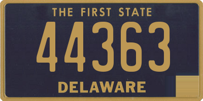 DE license plate 44363