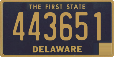 DE license plate 443651