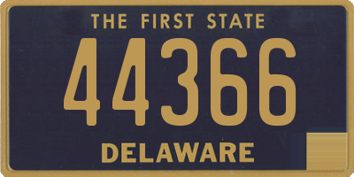 DE license plate 44366