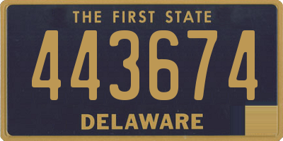 DE license plate 443674