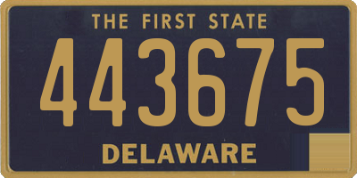 DE license plate 443675