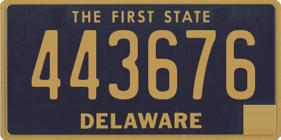 DE license plate 443676