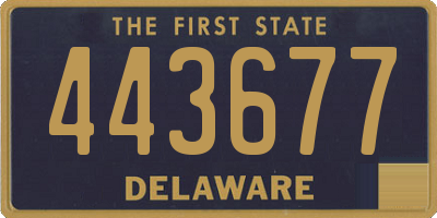DE license plate 443677