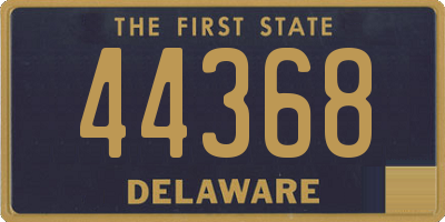 DE license plate 44368