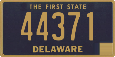 DE license plate 44371