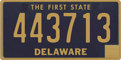 DE license plate 443713
