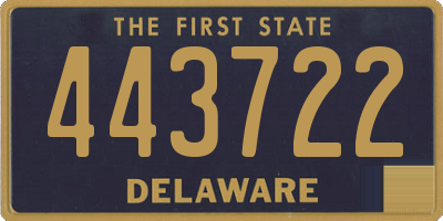 DE license plate 443722