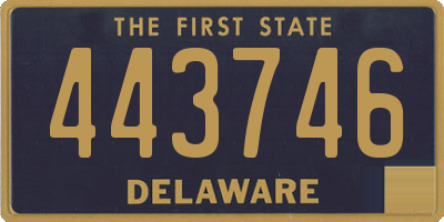 DE license plate 443746