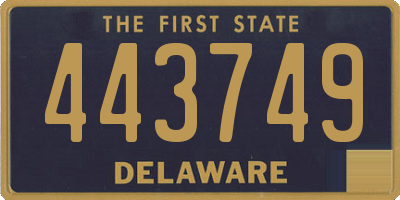 DE license plate 443749