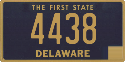DE license plate 4438