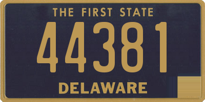 DE license plate 44381