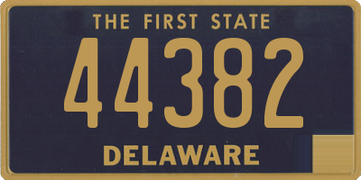 DE license plate 44382