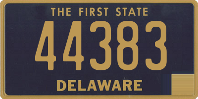 DE license plate 44383