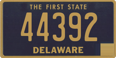 DE license plate 44392