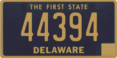 DE license plate 44394