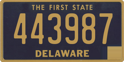 DE license plate 443987
