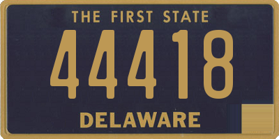 DE license plate 44418