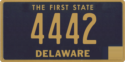 DE license plate 4442