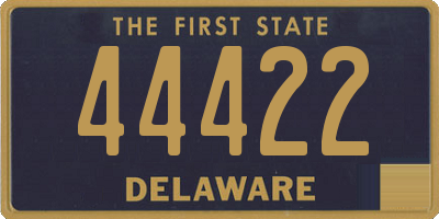 DE license plate 44422