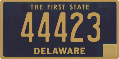 DE license plate 44423