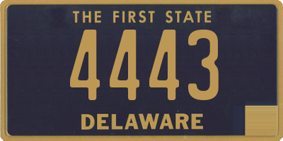 DE license plate 4443