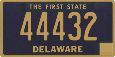 DE license plate 44432