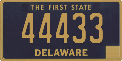 DE license plate 44433