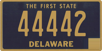 DE license plate 44442