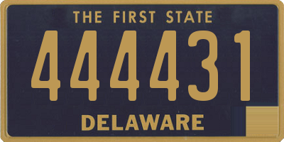 DE license plate 444431