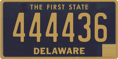 DE license plate 444436
