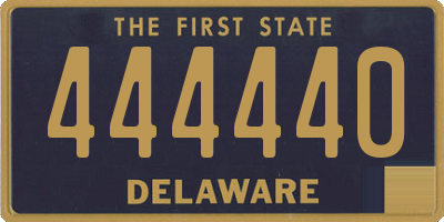 DE license plate 444440