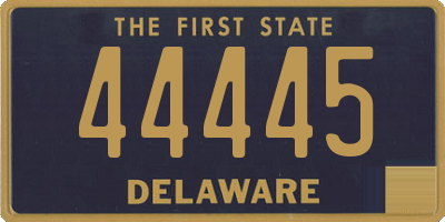 DE license plate 44445