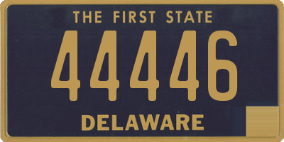 DE license plate 44446