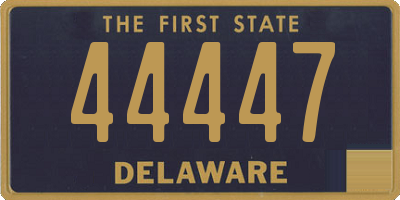 DE license plate 44447