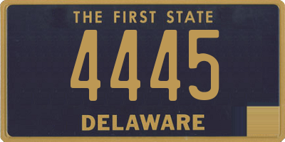 DE license plate 4445