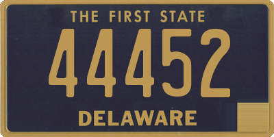 DE license plate 44452