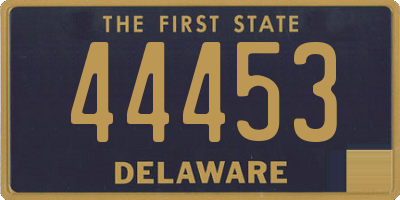 DE license plate 44453