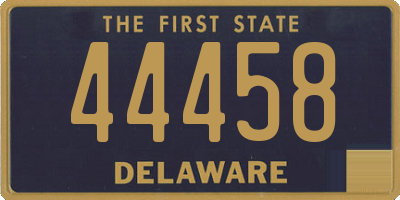 DE license plate 44458