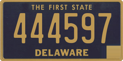 DE license plate 444597
