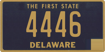 DE license plate 4446