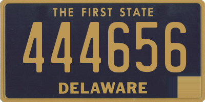 DE license plate 444656