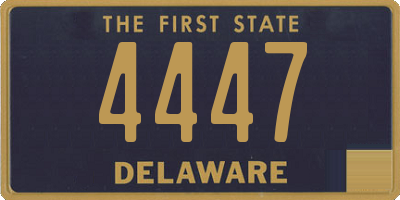 DE license plate 4447