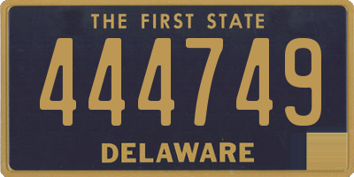 DE license plate 444749