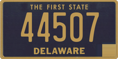 DE license plate 44507