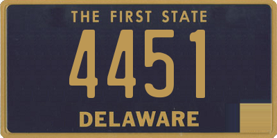 DE license plate 4451