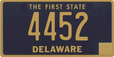 DE license plate 4452