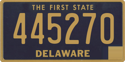 DE license plate 445270