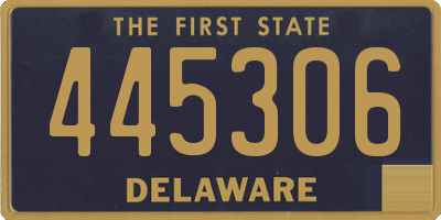 DE license plate 445306
