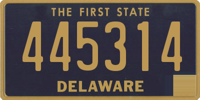 DE license plate 445314