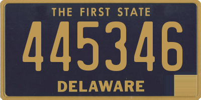 DE license plate 445346
